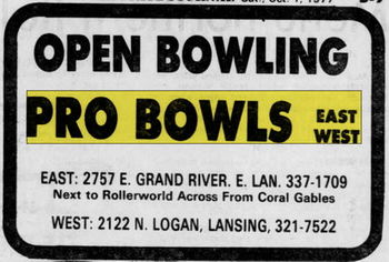 Pro-Bowl (Joe Josephs Pro-Bowl) - Oct 1 1977 Ad (newer photo)